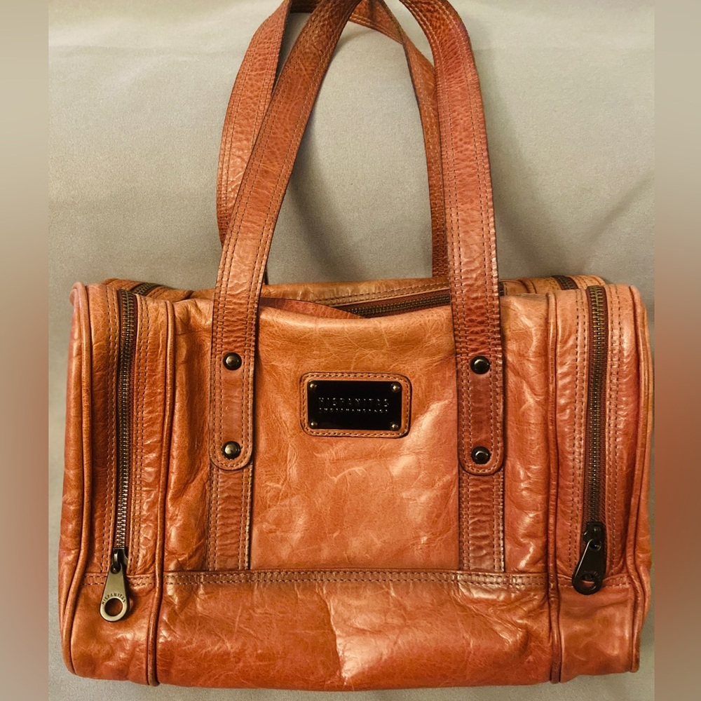 Hispanitas Large Brown Crinkle Leather Bag